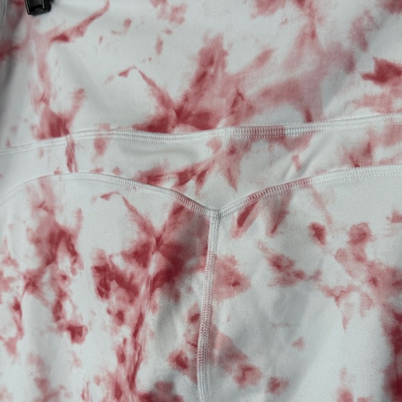 Fabletics SET Oasis PureLuxe Red Smokey Marble 2 piece Crop Top Leggings sz 3X - Picture 12 of 16